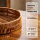 Round Imitation Rattan Serving Basket with Handles