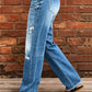 👖 LIMITED-TIME 40% OFF! 💥 Women's Distressed Slim Fit Flare Jeans – Edgy Ripped, Vintage Wash, Leg-Elongating ✨