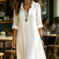 📢📢40 % RABATT !! ⏰Maxikleid im Boho-Stil mit Rüschen und V-Ausschnitt