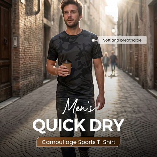 🏃‍♂️ 60% OFF NOW! 🌲 Men's Quick Dry Camo Sports T-Shirt – Moisture Wicking & Active Fit – Train in Style 💪