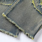 👖 LIMITED-TIME 40% OFF! 💥 Deconstructed Frayed Flare Jeans – Heavy Distressing, Vintage Wash, Patchwork Details ✨