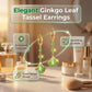 ⏳Limited-time 50% off⏰Elegant Ginkgo Leaf Tassel Earrings👂📿
