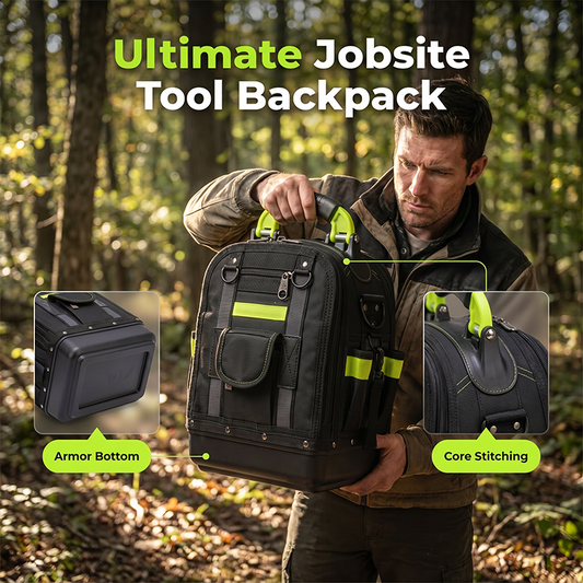 📢📢50% off for a limited time！Heavy-Duty Multi-Compartment Tool Bag Backpack