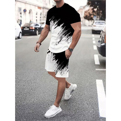 📢📢50% OFF !! ⏰Men’s Summer Dynamic Print Casual Set