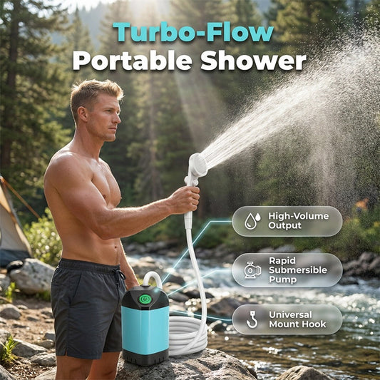 📢📢50% OFF !! ⏰Portable Outdoor Camping Shower Pump
