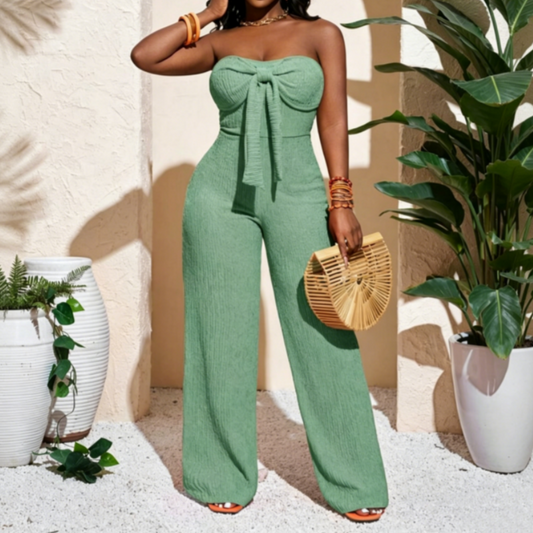 🎁2026 New Arrivals 40% OFF💥Women's Strapless High-Waisted Wide-Leg Jumpsuit