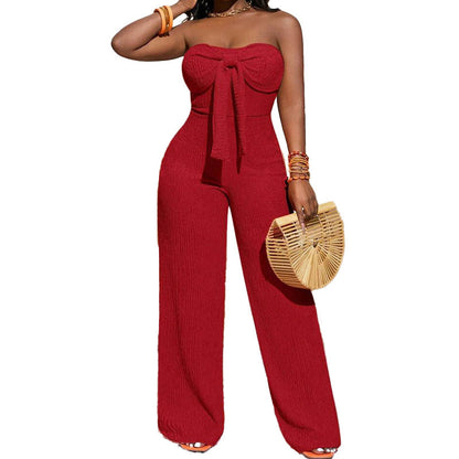🎁2026 New Arrivals 40% OFF💥Women's Strapless High-Waisted Wide-Leg Jumpsuit