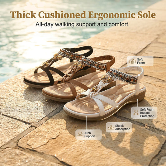 🌸 40% OFF NOW! 🌸 Women's Comfortable Bohemian Flat Sandals